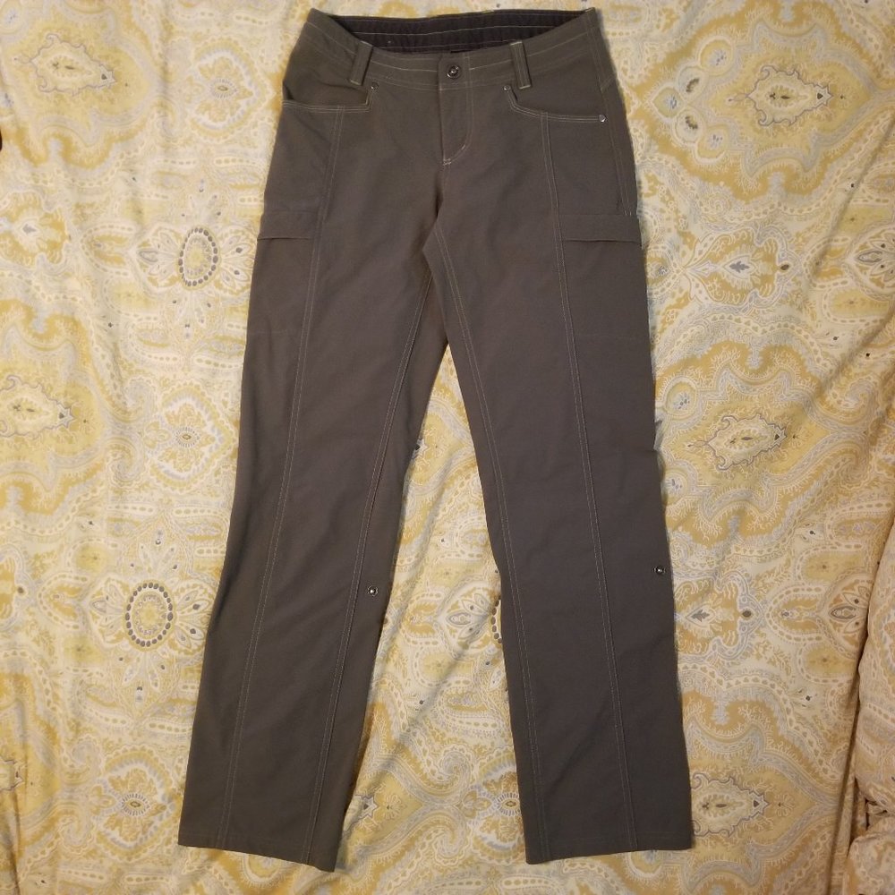Kuhl roll-up hiking pants, green, size 4 regular